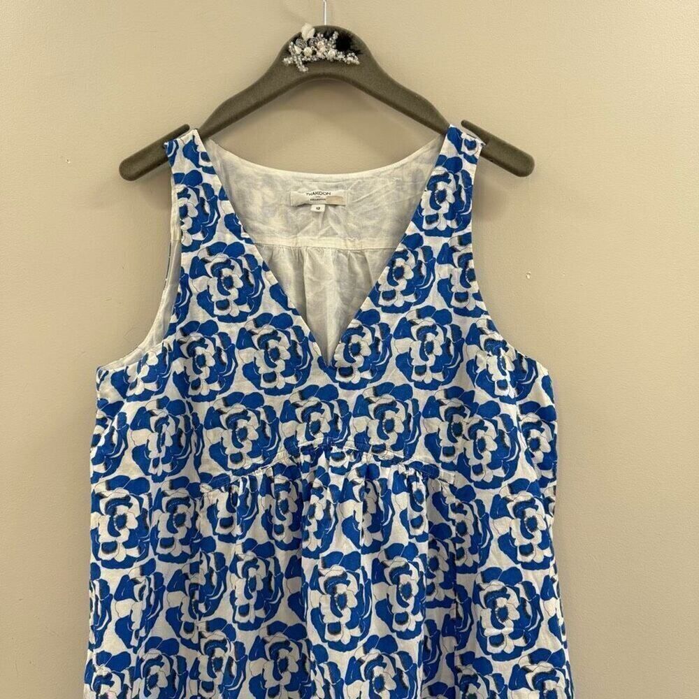 Thakoon x RTR Blue Printed Ruffle Dress ❤️‍🩹 - Picture 6 of 9